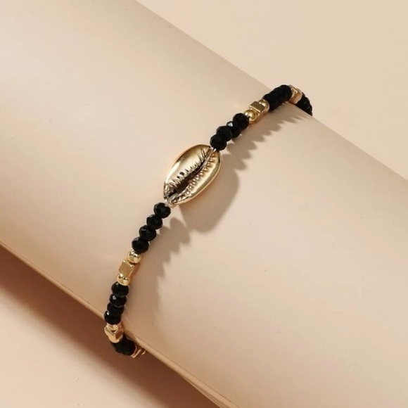 Golden Shell String Anklet Adjustable - Picture 3 of 8